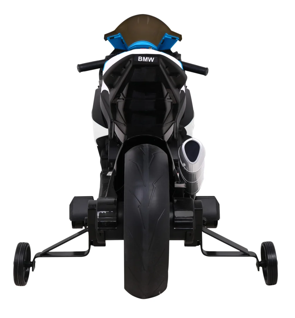 BMW HP4 dječji motocikl na baterije, bijeli + pomoćni kotači + spori start + EVA + MP3 LED, bijela motor na akumulator_6
