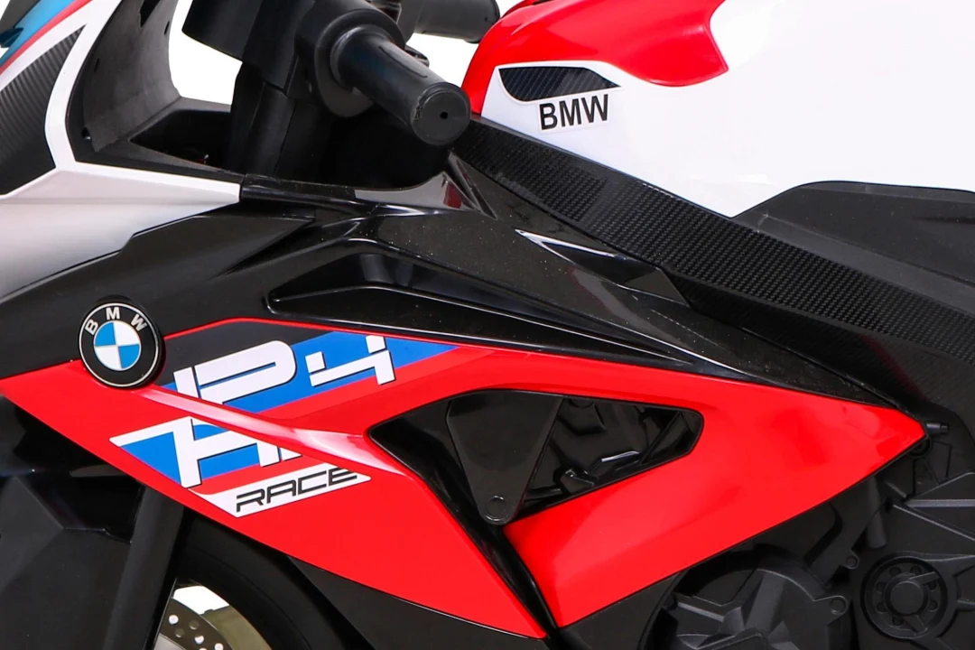 BMW HP4 dječji motocikl na baterije, crveni + pomoćni kotači + spori start + EVA + MP3 LED, crvena motor na akumulator_12