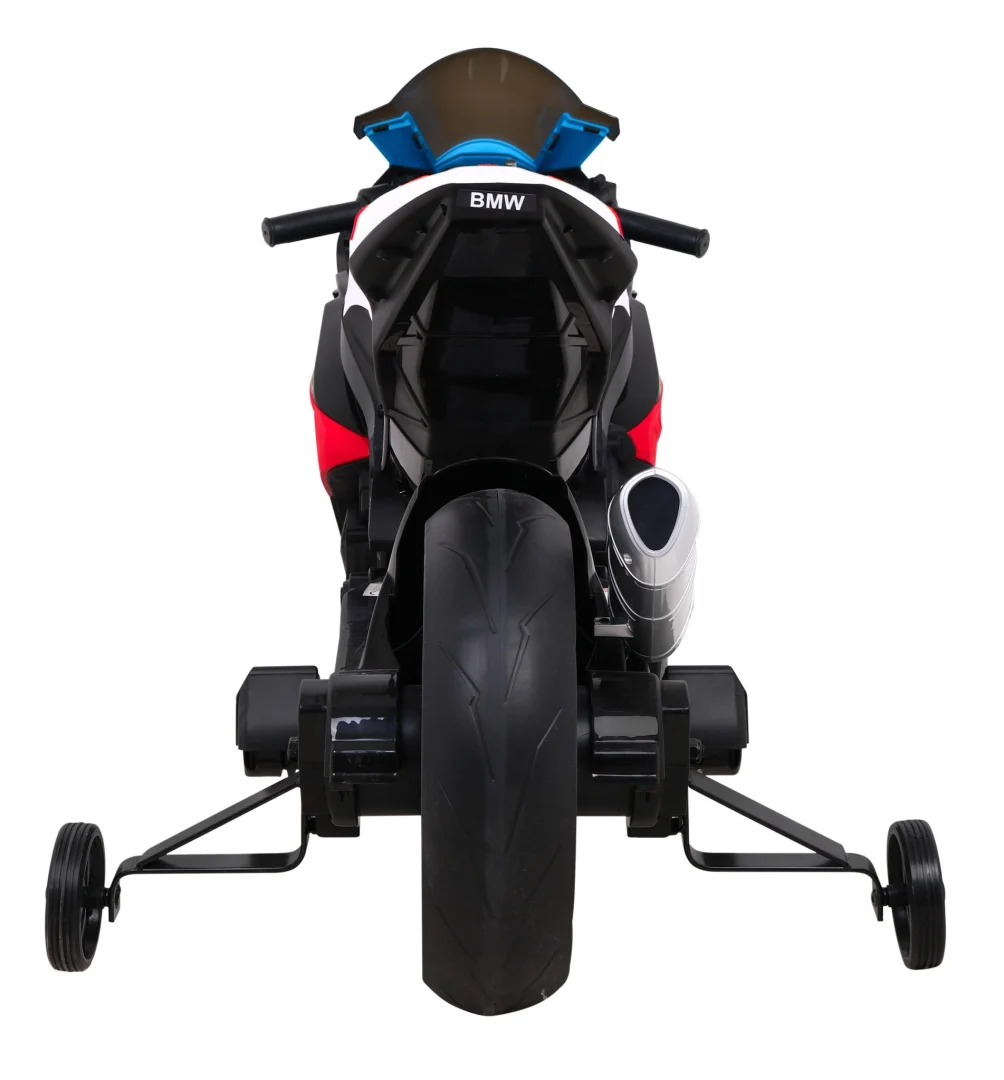 BMW HP4 dječji motocikl na baterije, crveni + pomoćni kotači + spori start + EVA + MP3 LED, crvena motor na akumulator_5