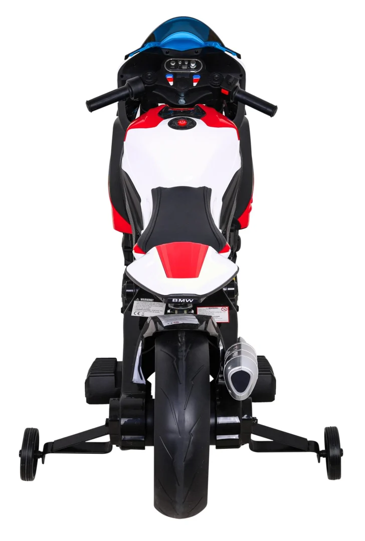 BMW HP4 dječji motocikl na baterije, crveni + pomoćni kotači + spori start + EVA + MP3 LED, crvena motor na akumulator_7