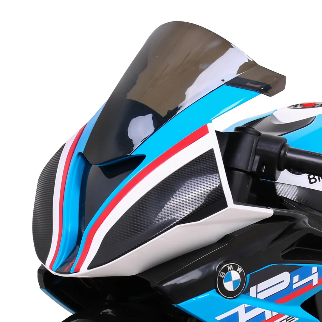 BMW HP4 dječji motocikl na baterije, plavi + pomoćni kotači + spori start + EVA + MP3 LED, plava motor na akumulator_11