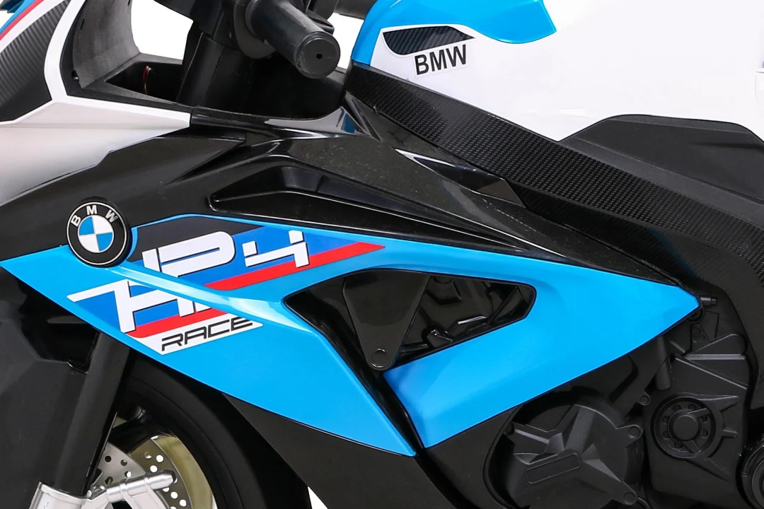 BMW HP4 dječji motocikl na baterije, plavi + pomoćni kotači + spori start + EVA + MP3 LED, plava motor na akumulator_13