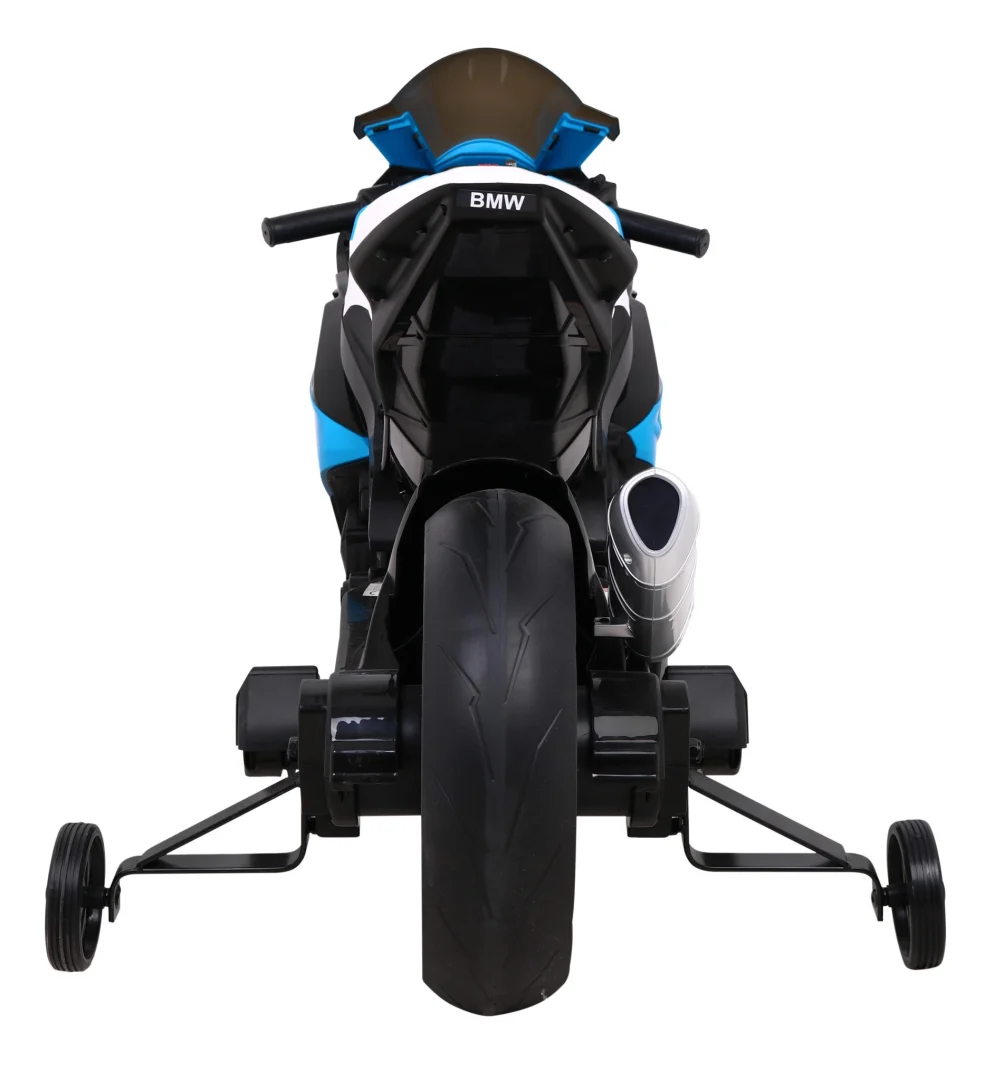 BMW HP4 dječji motocikl na baterije, plavi + pomoćni kotači + spori start + EVA + MP3 LED, plava motor na akumulator_6