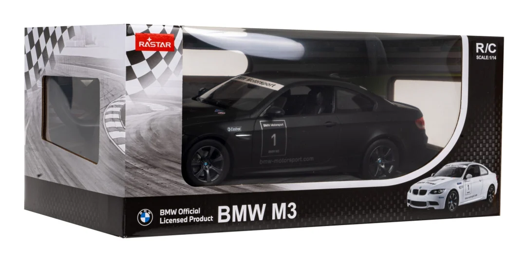 BMW M3 crni RASTAR model 1:14 Automobil na daljinsko upravljanje + 2,4 GHz daljinski upravljač, crna_6
