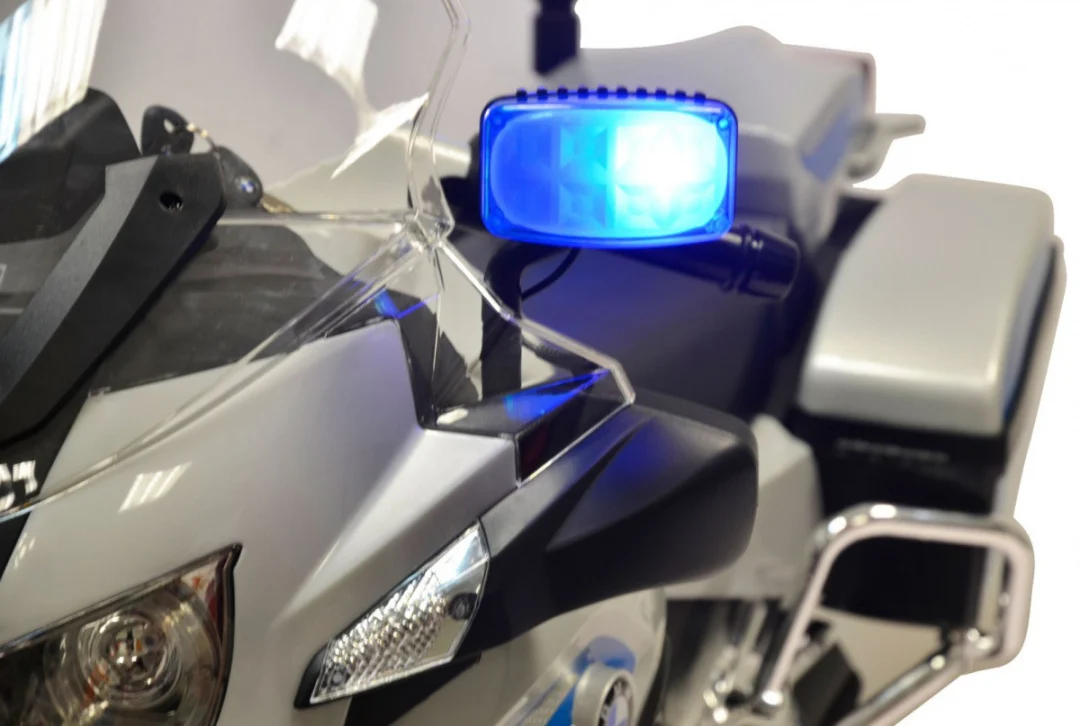 BMW R1200RT policijski električni motocikl za djecu + pomoćni kotači + zvukovi + LED + EVA + spori_7