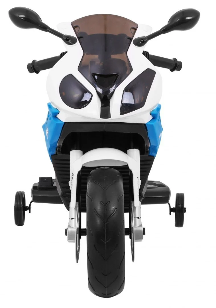 BMW S1000 RR Dječji motocikl na baterije, plavi + pomoćni kotači + oslonac, plava motor na akumulator_3