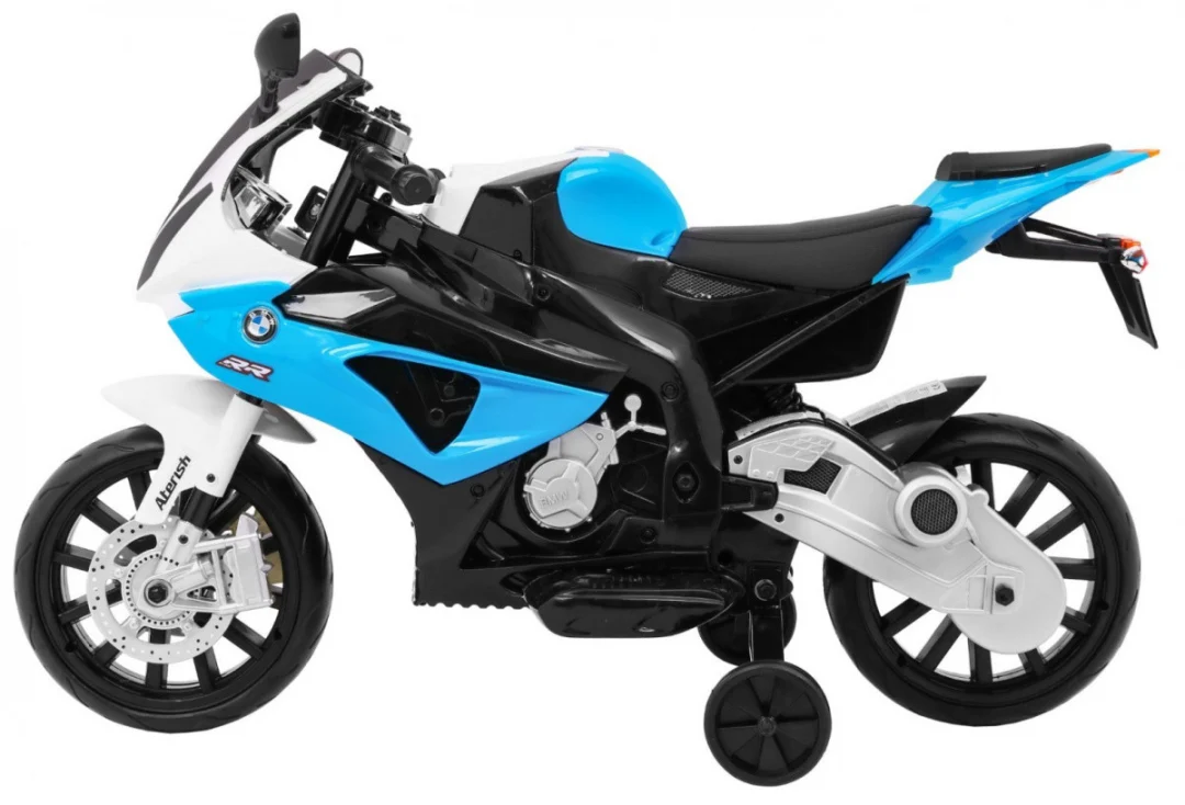 BMW S1000 RR Dječji motocikl na baterije, plavi + pomoćni kotači + oslonac, plava motor na akumulator_4