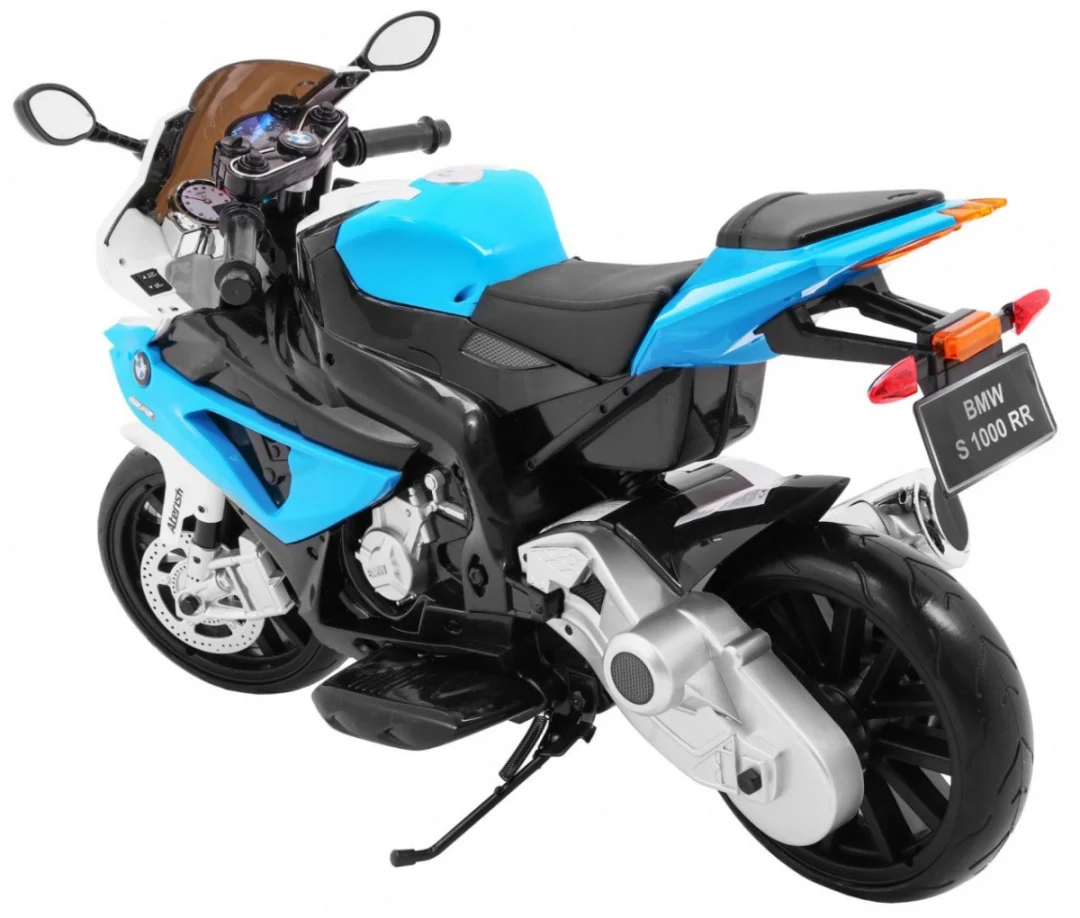BMW S1000 RR Dječji motocikl na baterije, plavi + pomoćni kotači + oslonac, plava motor na akumulator_6
