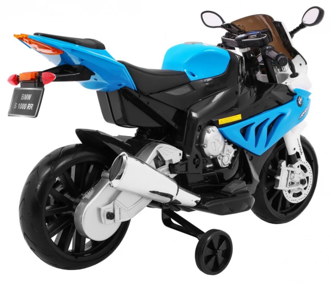 BMW S1000 RR Dječji motocikl na baterije, plavi + pomoćni kotači + oslonac, plava motor na akumulator_9