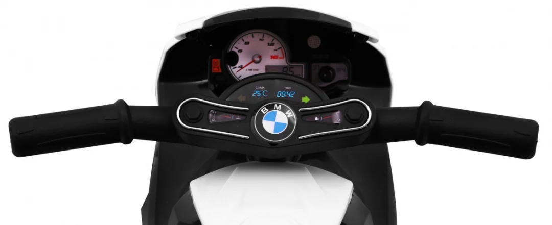 BMW S1000 RR mini motocikl na baterije za djecu, plavi + 3 kotača + zvukovi + LED, plava motor na akumulator_9