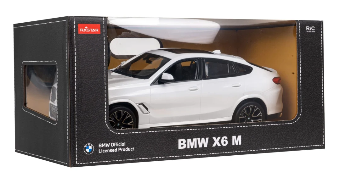BMW X6 M bijeli RASTAR model 1:14 Automobil na daljinsko upravljanje + 2,4 GHz daljinski, bijela_7