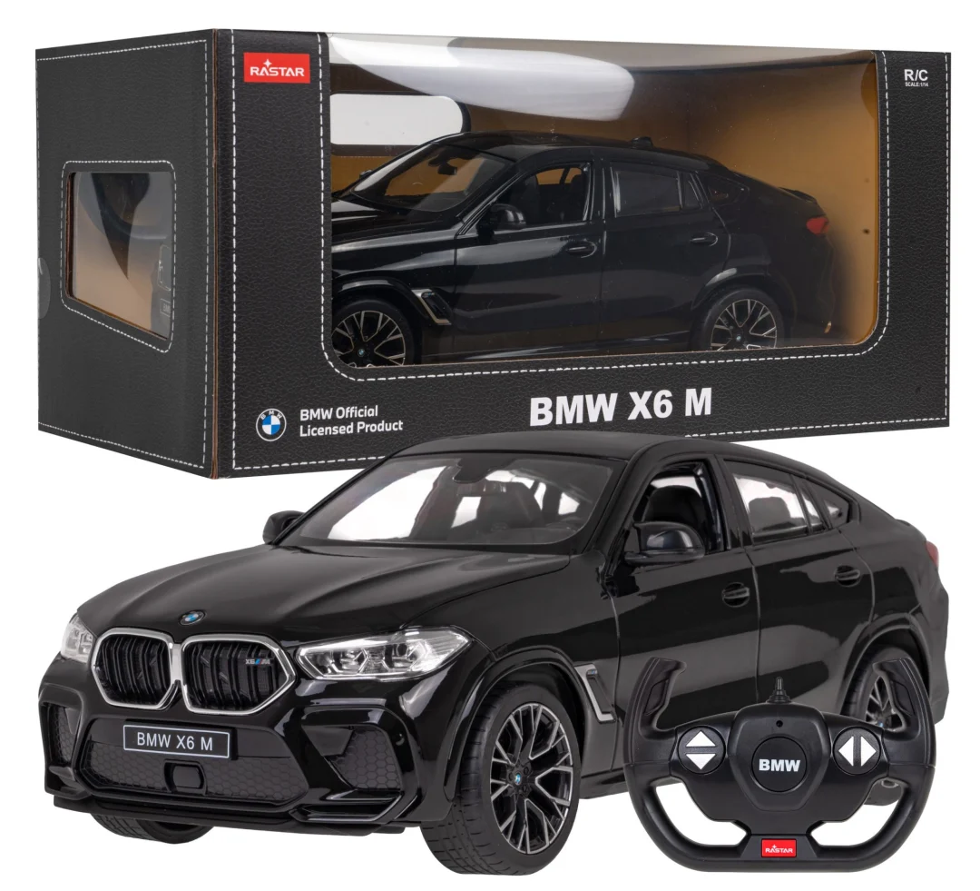 BMW X6 M crni RASTAR model 1:14 Automobil na daljinsko upravljanje + 2,4 GHz daljinski, crna_1