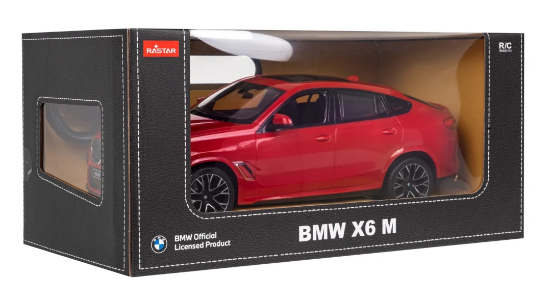BMW X6 M crveni RASTAR model 1:14 Automobil na daljinsko upravljanje + 2,4 GHz daljinski, crvena_7
