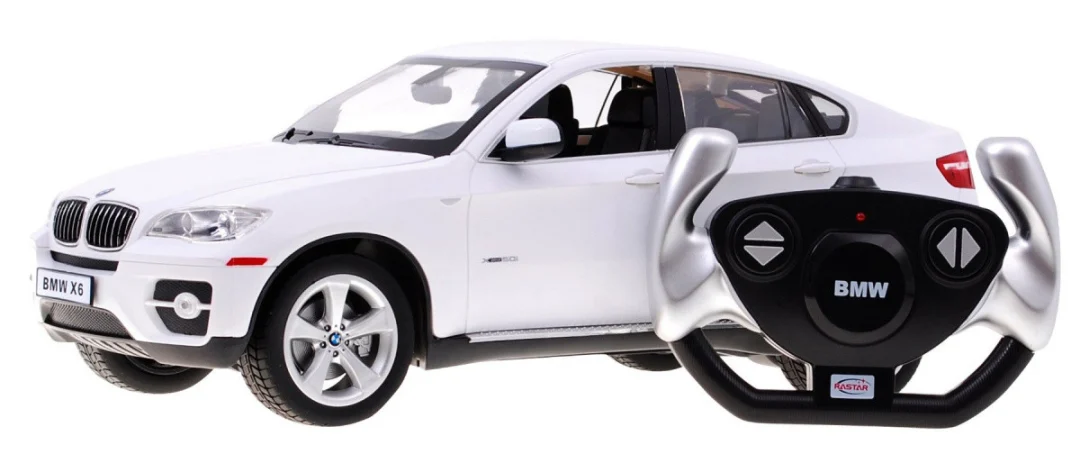 BMW X6 bijeli RASTAR model 1:14 SUV automobil na daljinsko upravljanje + 2,4 GHz daljinski, bijela_2