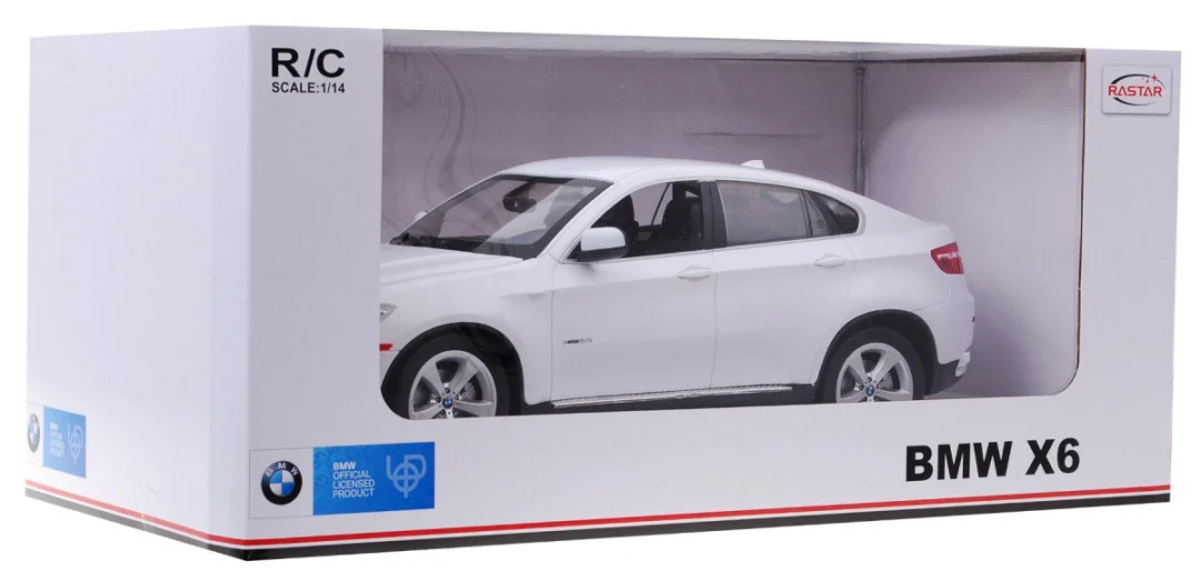 BMW X6 bijeli RASTAR model 1:14 SUV automobil na daljinsko upravljanje + 2,4 GHz daljinski, bijela_9