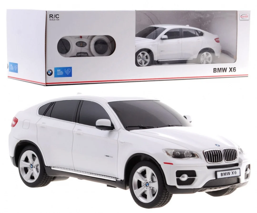 BMW X6 bijeli RASTAR model 1:24 SUV automobil na daljinsko upravljanje + daljinski upravljač, bijela_8