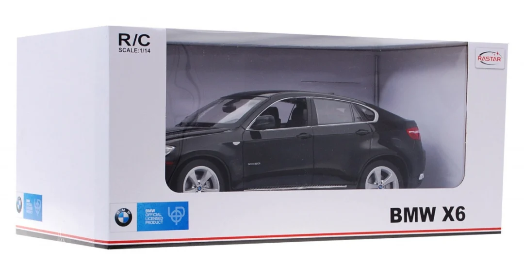 BMW X6 crni RASTAR model 1:14 SUV automobil na daljinsko upravljanje + 2,4 GHz daljinski, crna_10