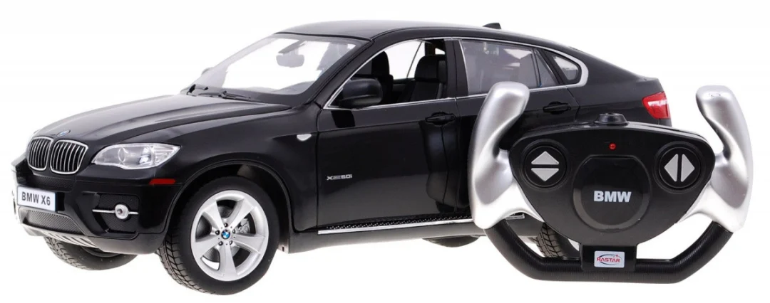 BMW X6 crni RASTAR model 1:14 SUV automobil na daljinsko upravljanje + 2,4 GHz daljinski, crna_2