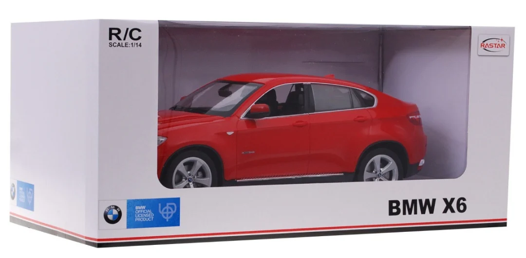 BMW X6 crveni RASTAR model 1:14 SUV automobil na daljinsko upravljanje + 2,4 GHz daljinski, crvena_8