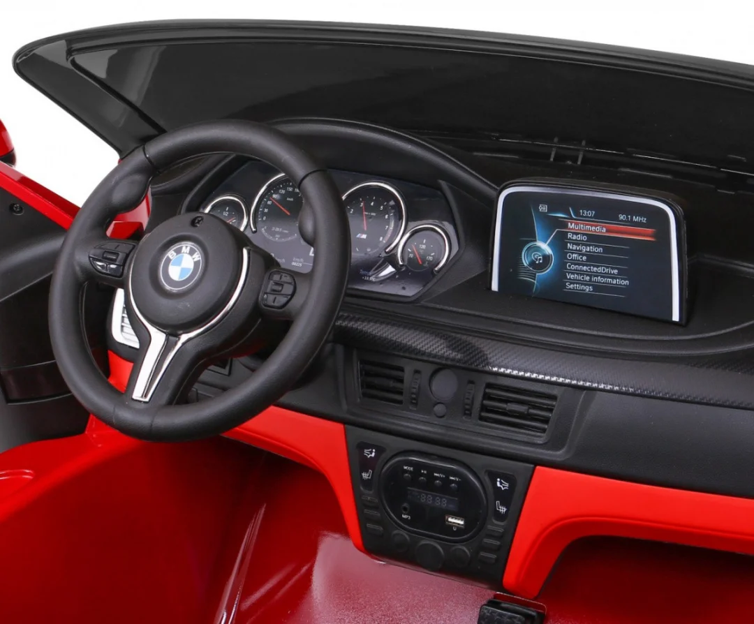 BMW X6M XXL SUV za 2 djece Crvena boja + Daljinski upravljač + Eko koža_10