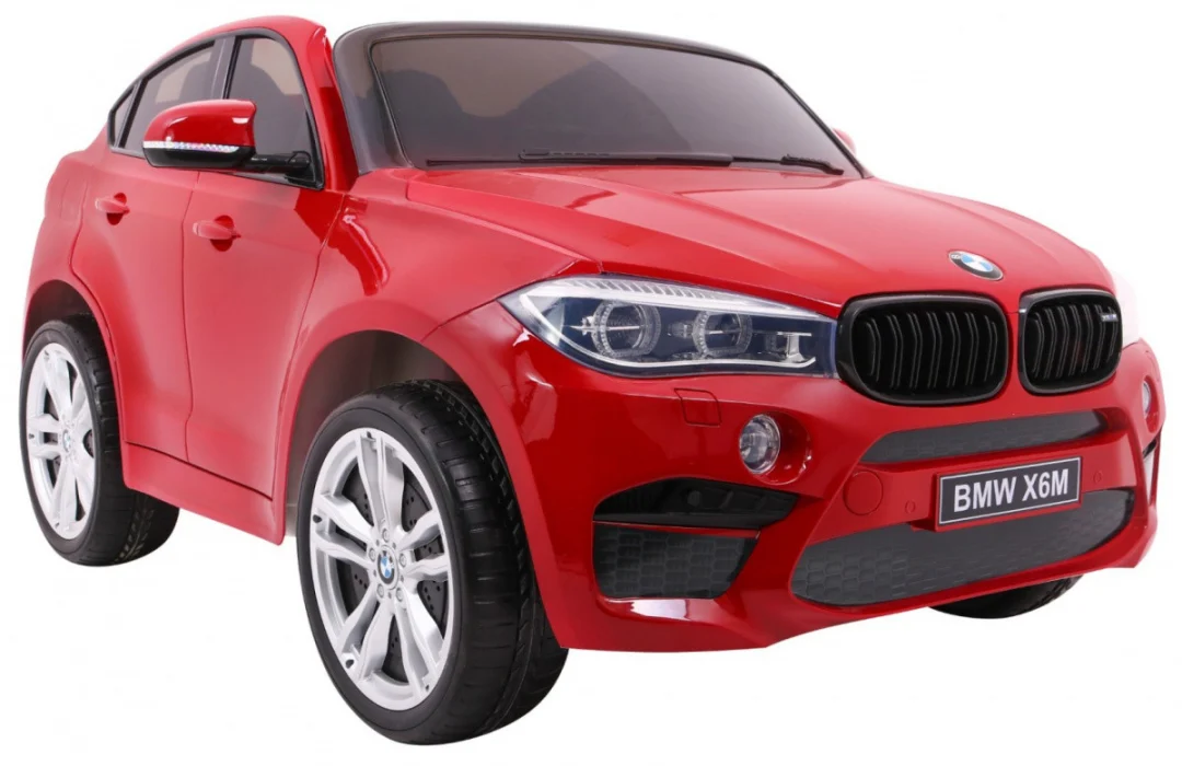 BMW X6M XXL SUV za 2 djece Crvena boja + Daljinski upravljač + Eko koža_12