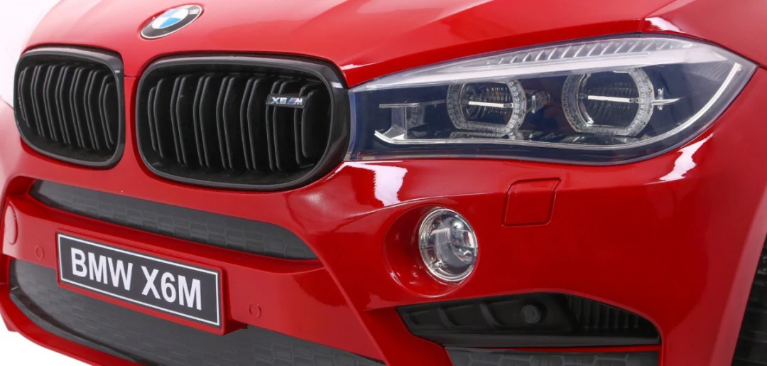 BMW X6M XXL SUV za 2 djece Crvena boja + Daljinski upravljač + Eko koža_4