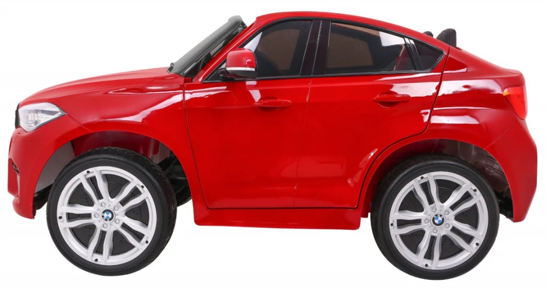 BMW X6M XXL SUV za 2 djece Crvena boja + Daljinski upravljač + Eko koža_5