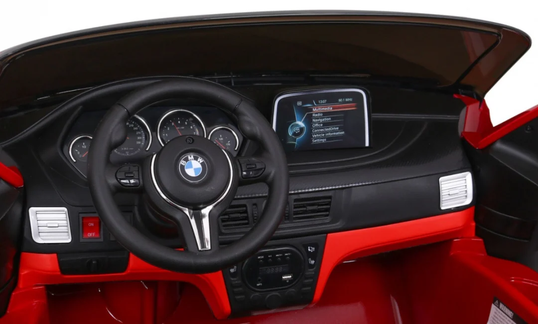 BMW X6M XXL SUV za 2 djece Crvena boja + Daljinski upravljač + Eko koža_9