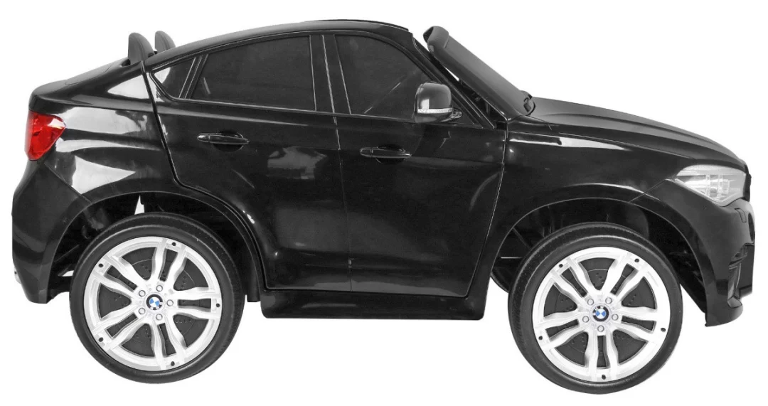 BMW X6M XXL za 2 djece crni mat SUV + Daljinski upravljač + Eko koža, crna_13