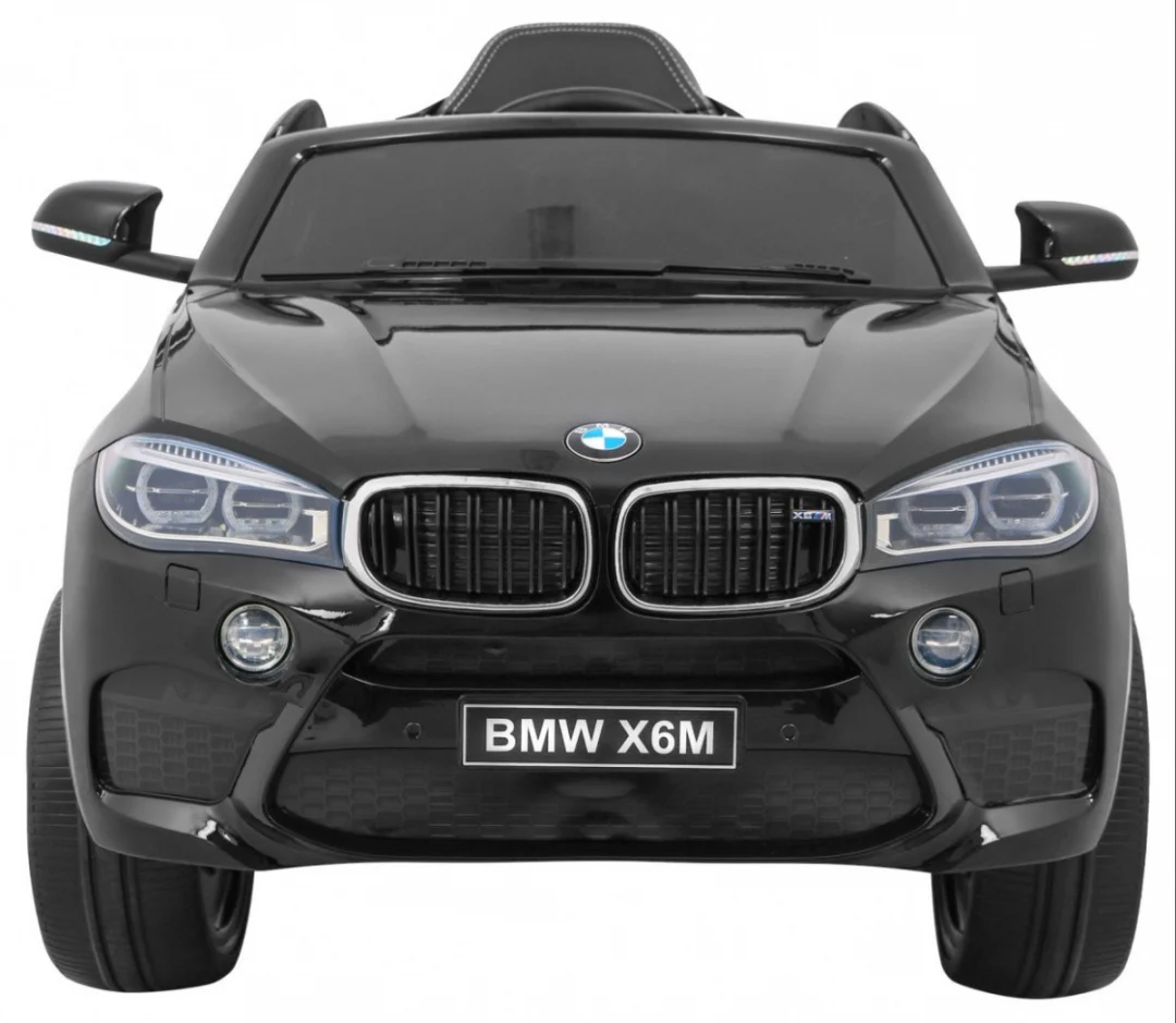 BMW X6M električni automobil za djecu - crni lakirani SUV + daljinski upravljač, crna_3