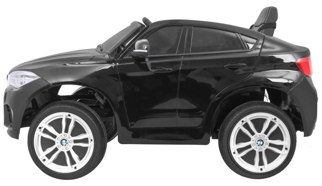BMW X6M električni automobil za djecu - crni lakirani SUV + daljinski upravljač, crna_4