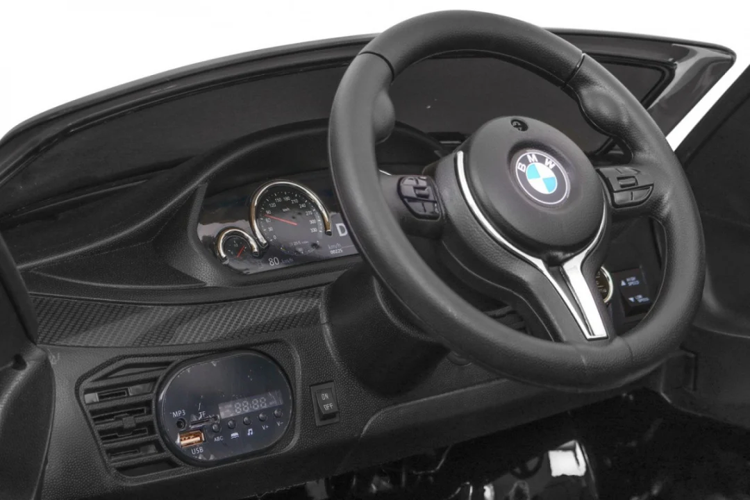BMW X6M električni automobil za djecu - crni lakirani SUV + daljinski upravljač, crna_7