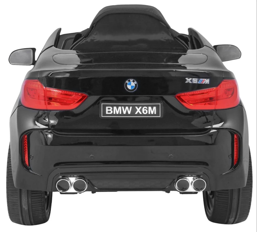 BMW X6M električni automobil za djecu - crni lakirani SUV + daljinski upravljač, crna_8