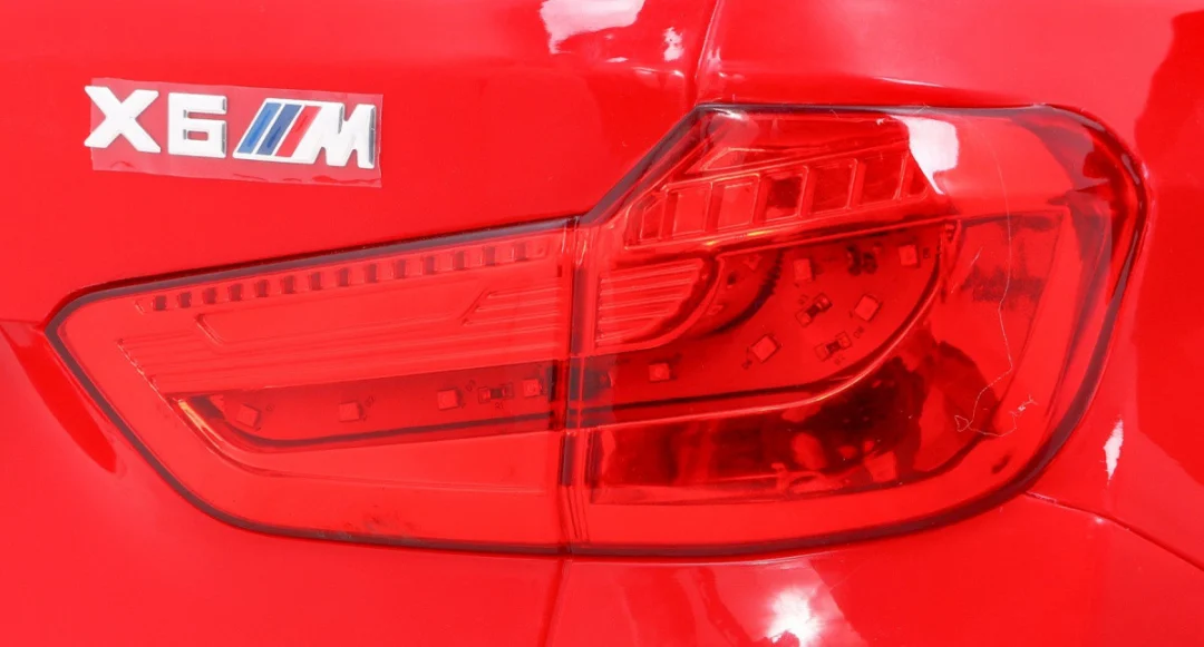 BMW X6M električni automobil za djecu - crveni SUV + daljinski upravljač, crvena_10