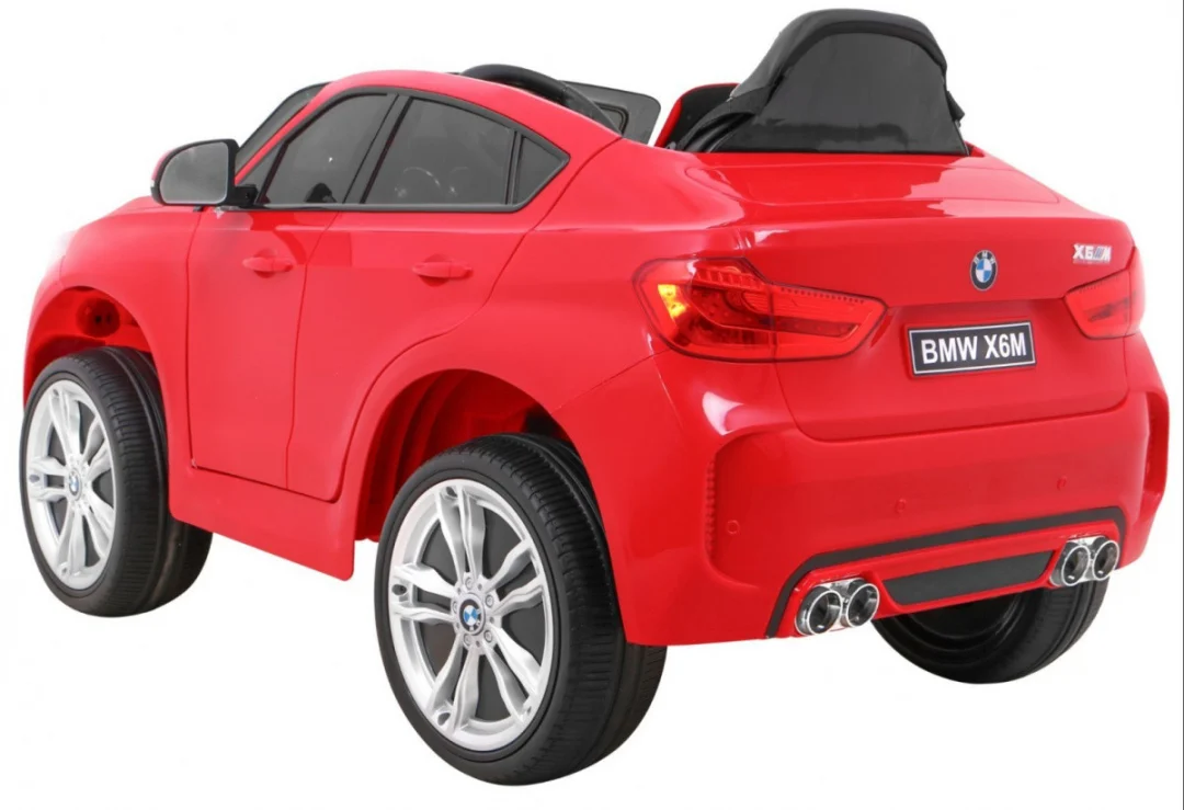 BMW X6M električni automobil za djecu - crveni SUV + daljinski upravljač, crvena_12