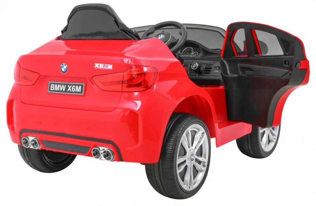 BMW X6M električni automobil za djecu - crveni SUV + daljinski upravljač, crvena_9