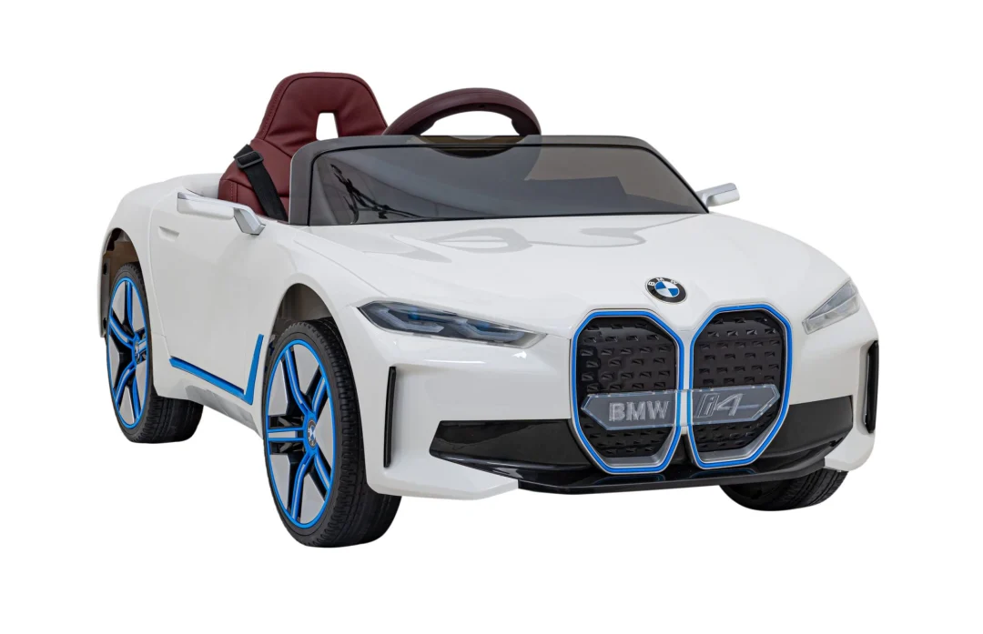 BMW i4 Dječji automobil na baterije, bijeli + spori start + EVA + eko koža + audio LED, bijela_10