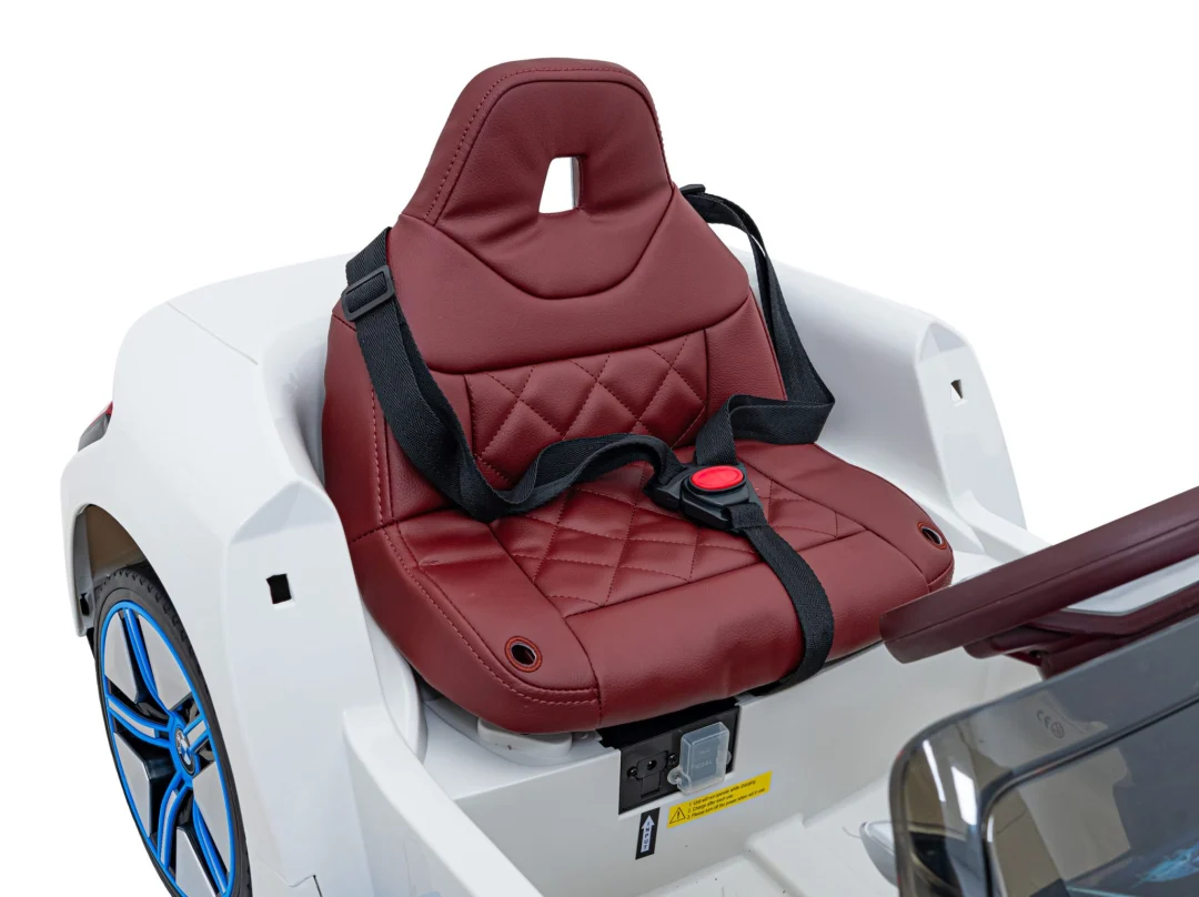 BMW i4 Dječji automobil na baterije, bijeli + spori start + EVA + eko koža + audio LED, bijela_16