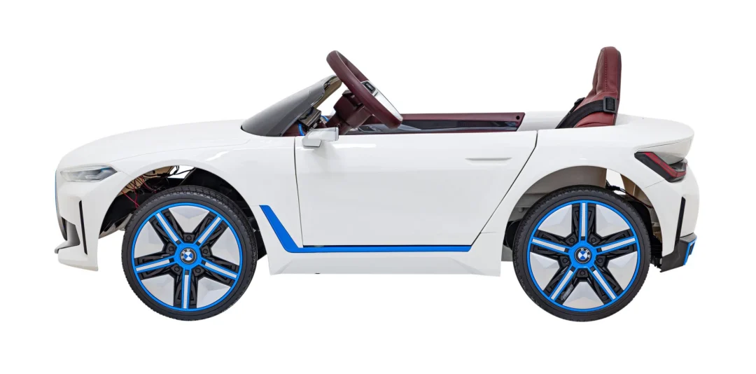 BMW i4 Dječji automobil na baterije, bijeli + spori start + EVA + eko koža + audio LED, bijela_5