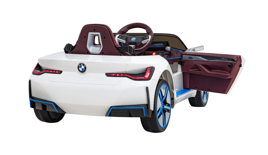 BMW i4 Dječji automobil na baterije, bijeli + spori start + EVA + eko koža + audio LED, bijela_9