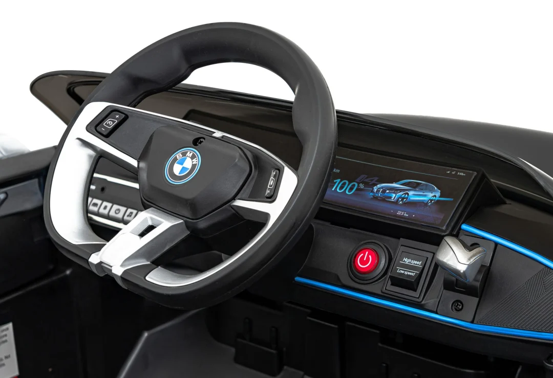 BMW i4 Dječji automobil na baterije, crni + spori start + EVA + eko koža + audio LED, crna_11