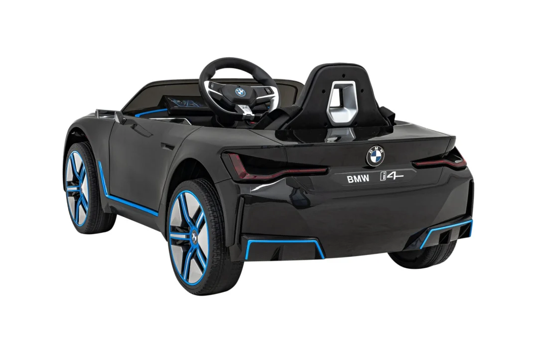 BMW i4 Dječji automobil na baterije, crni + spori start + EVA + eko koža + audio LED, crna_6