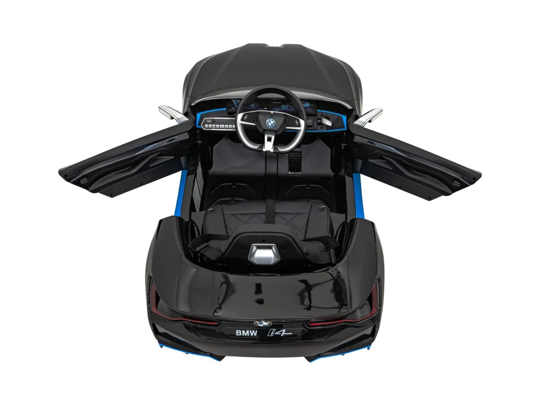 BMW i4 Dječji automobil na baterije, crni + spori start + EVA + eko koža + audio LED, crna_8