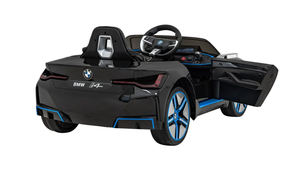 BMW i4 Dječji automobil na baterije, crni + spori start + EVA + eko koža + audio LED, crna_9