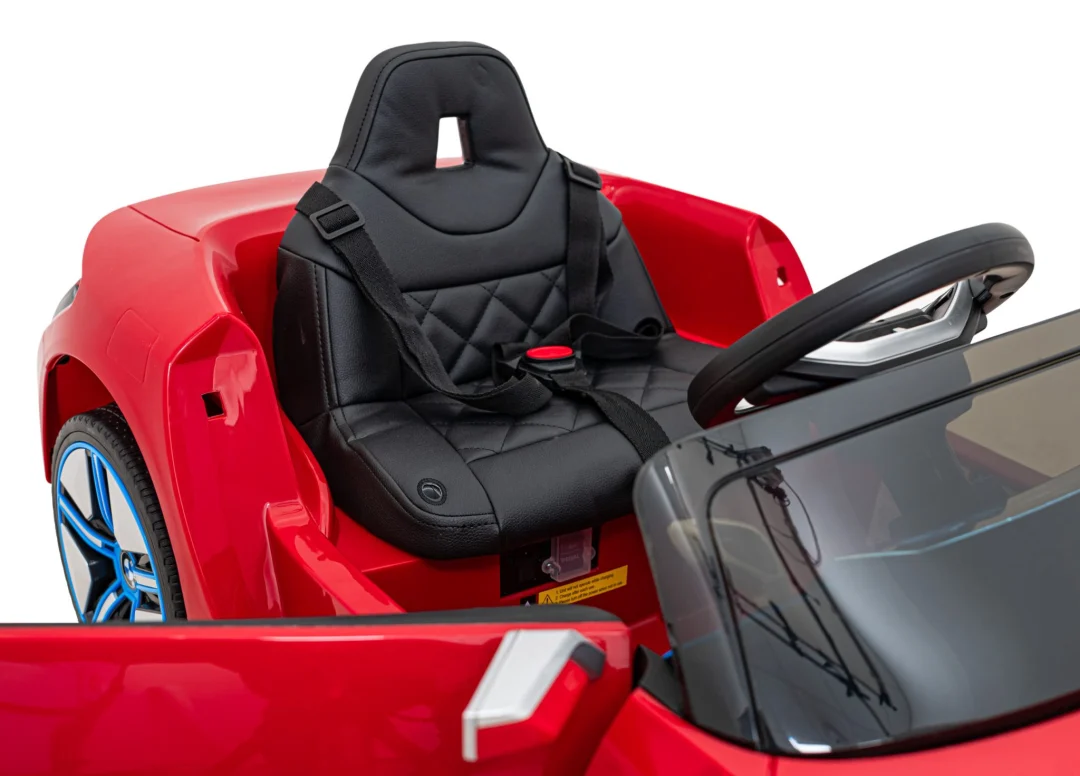BMW i4 Dječji automobil na baterije, crveni + spori start + EVA + eko koža + audio LED, crvena_16