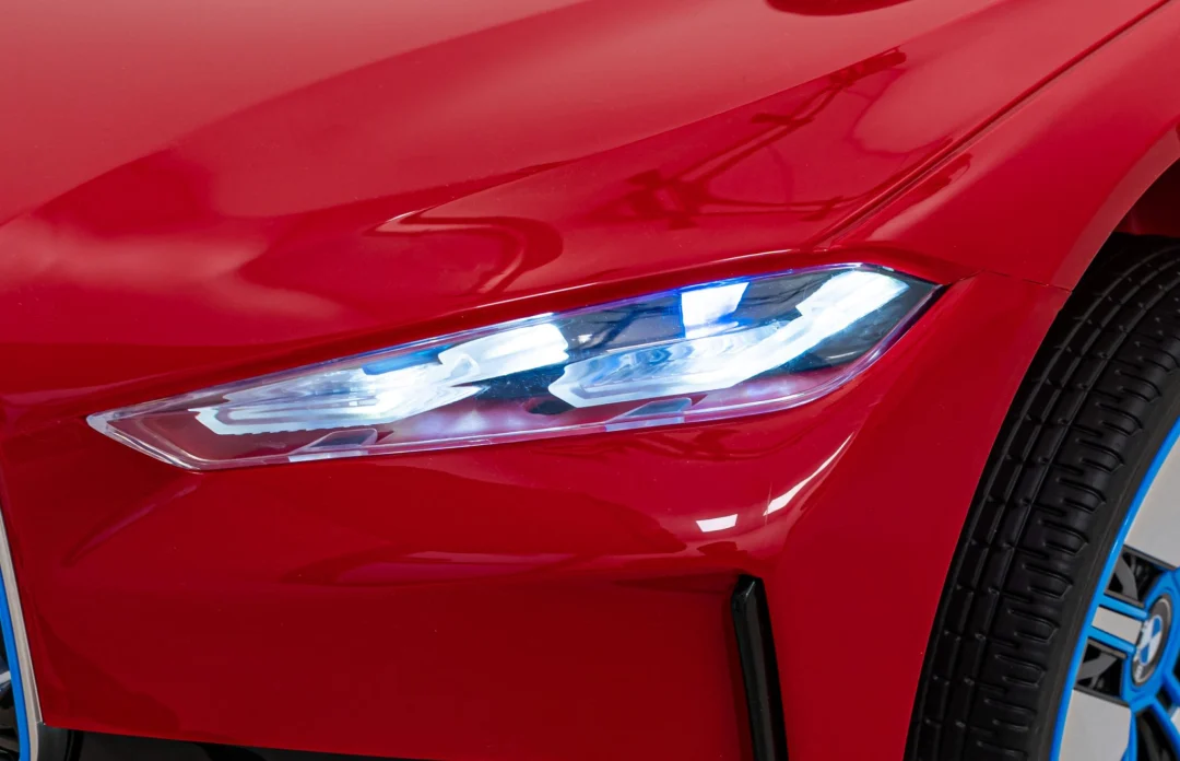 BMW i4 Dječji automobil na baterije, crveni + spori start + EVA + eko koža + audio LED, crvena_19