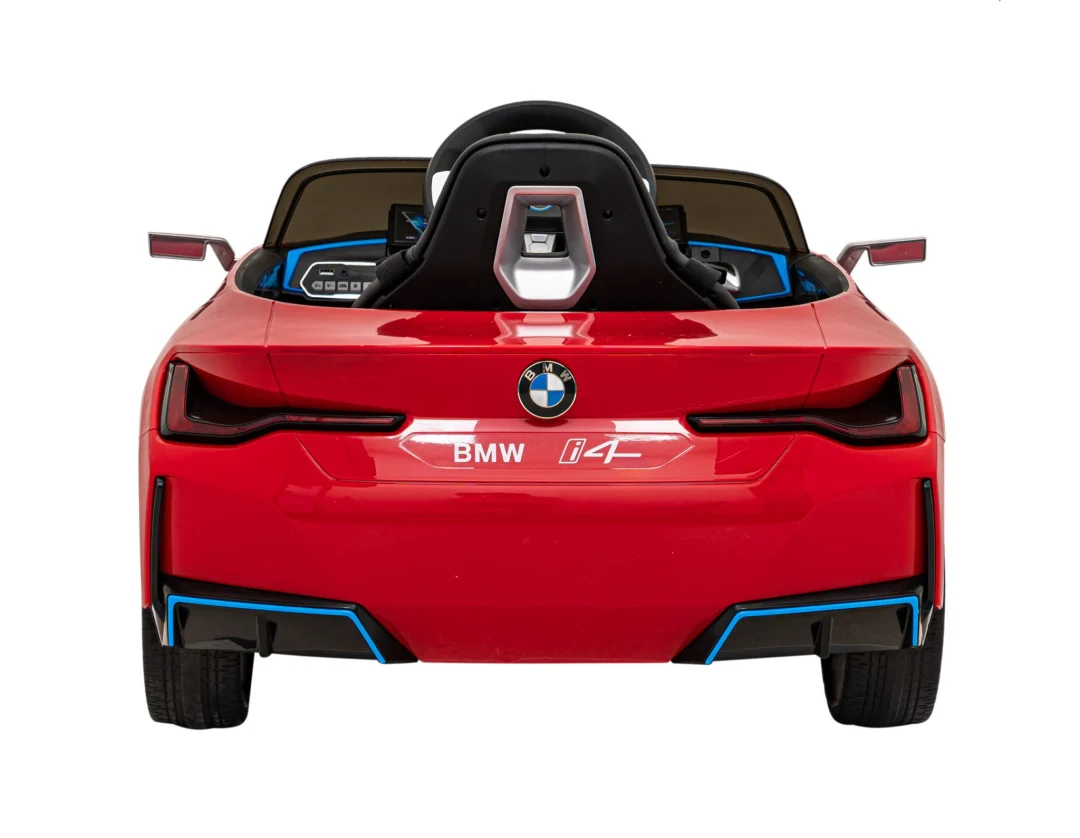 BMW i4 Dječji automobil na baterije, crveni + spori start + EVA + eko koža + audio LED, crvena_7