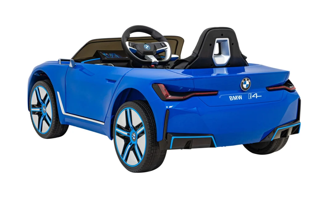 BMW i4 Dječji automobil na baterije, plavi + spori start + EVA + eko koža + audio LED, plava_6