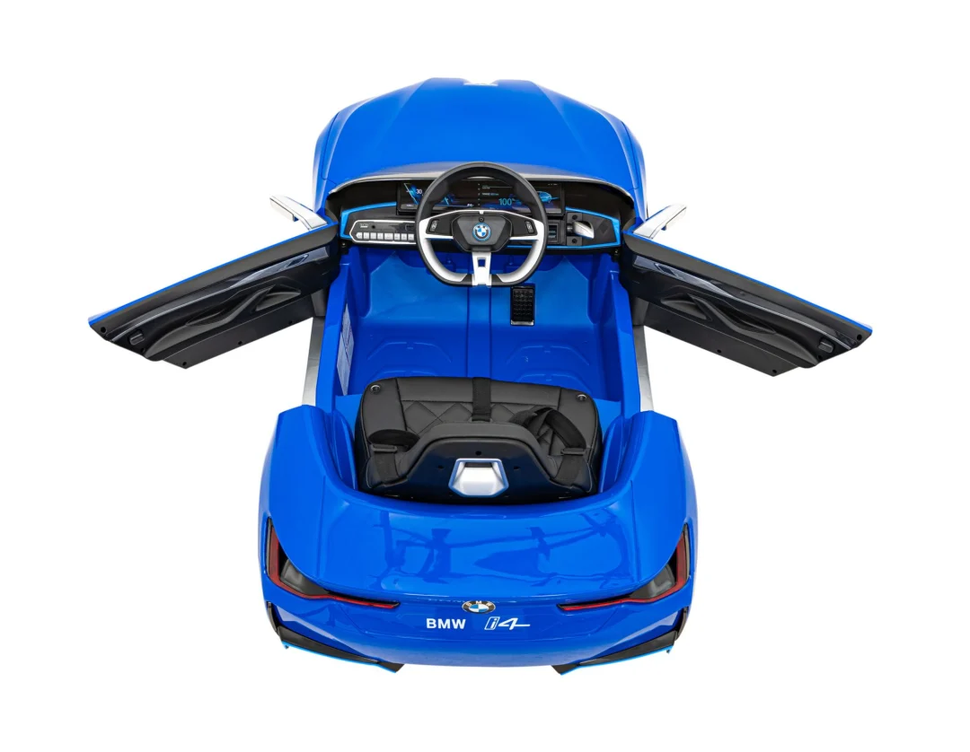 BMW i4 Dječji automobil na baterije, plavi + spori start + EVA + eko koža + audio LED, plava_8