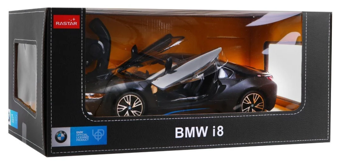 BMW i8 crni RASTAR model 1:14 Automobil na daljinsko upravljanje + 2,4 GHz daljinski upravljač, crna_8